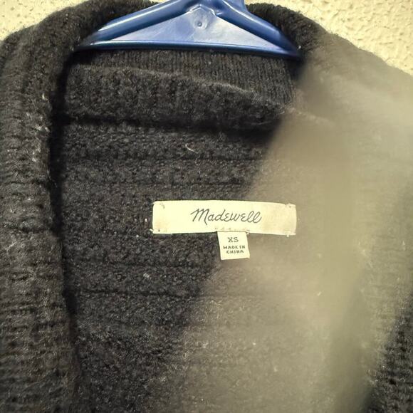 Madewell Donegal Belmont Mockneck Sweater Black Coziest Yarn K5425 Size XS - Picture 5 of 7